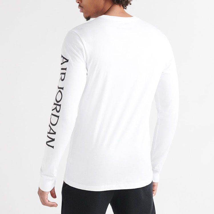 Air Jordan Casual Sports Round Neck Pullover Long Sleeves White AT8897-100