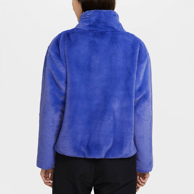 (WMNS) Nike Sportswear Stand Collar Logo Jacket Blue CU6559-430