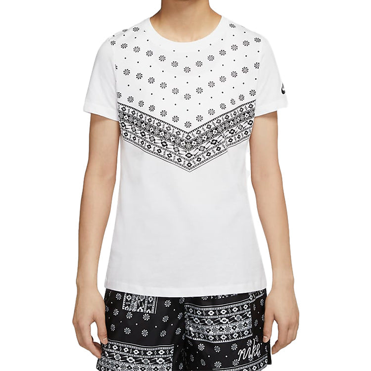 (WMNS) Nike Sportswear Athleisure Casual Sports Short Sleeve White CV8013-100