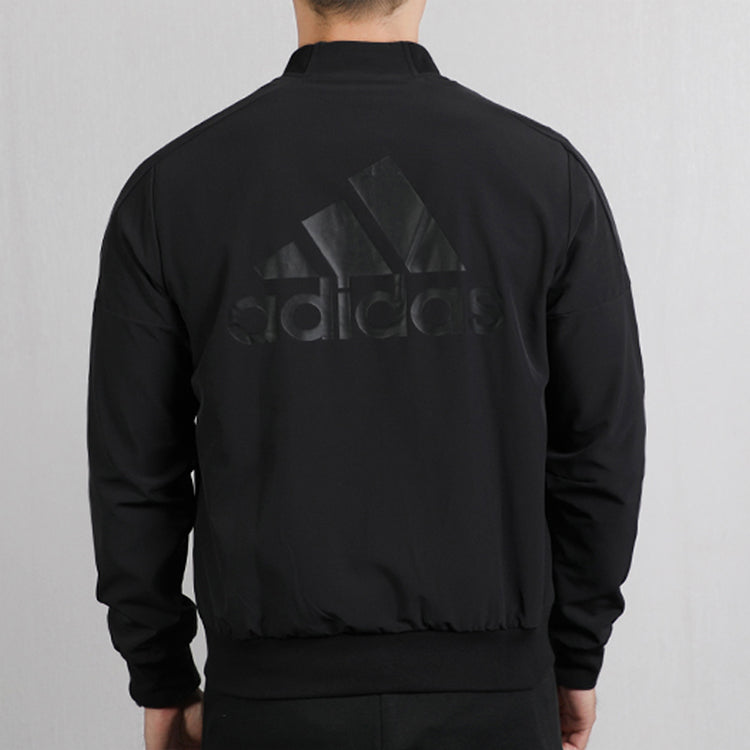 adidas O2 JKT 3S BOMB Slim Fit Sports aviator Jacket Black EH3778
