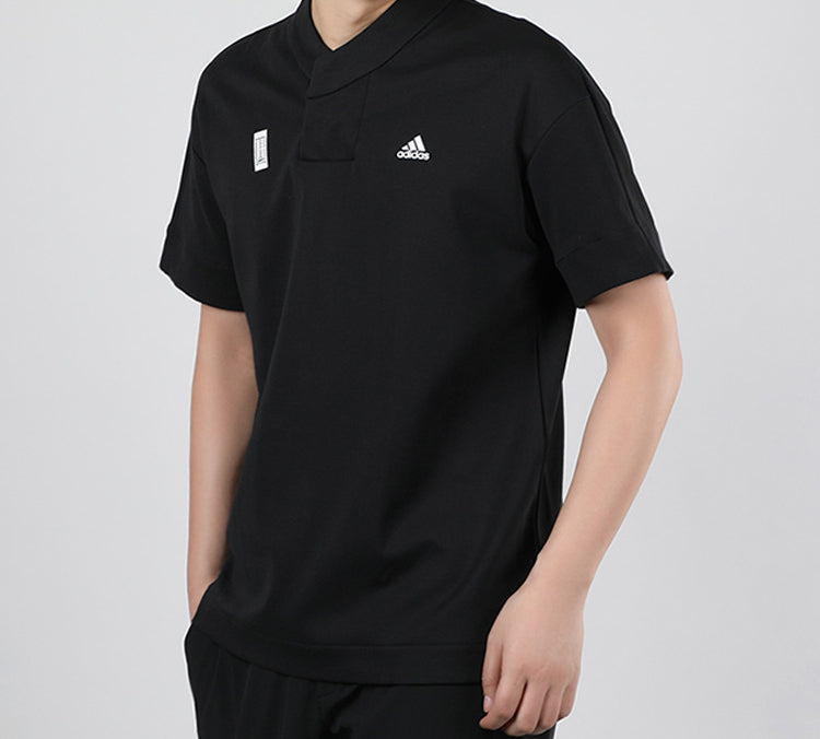 adidas Breathable Short-sleeve polo Shirt Men Black FT2757