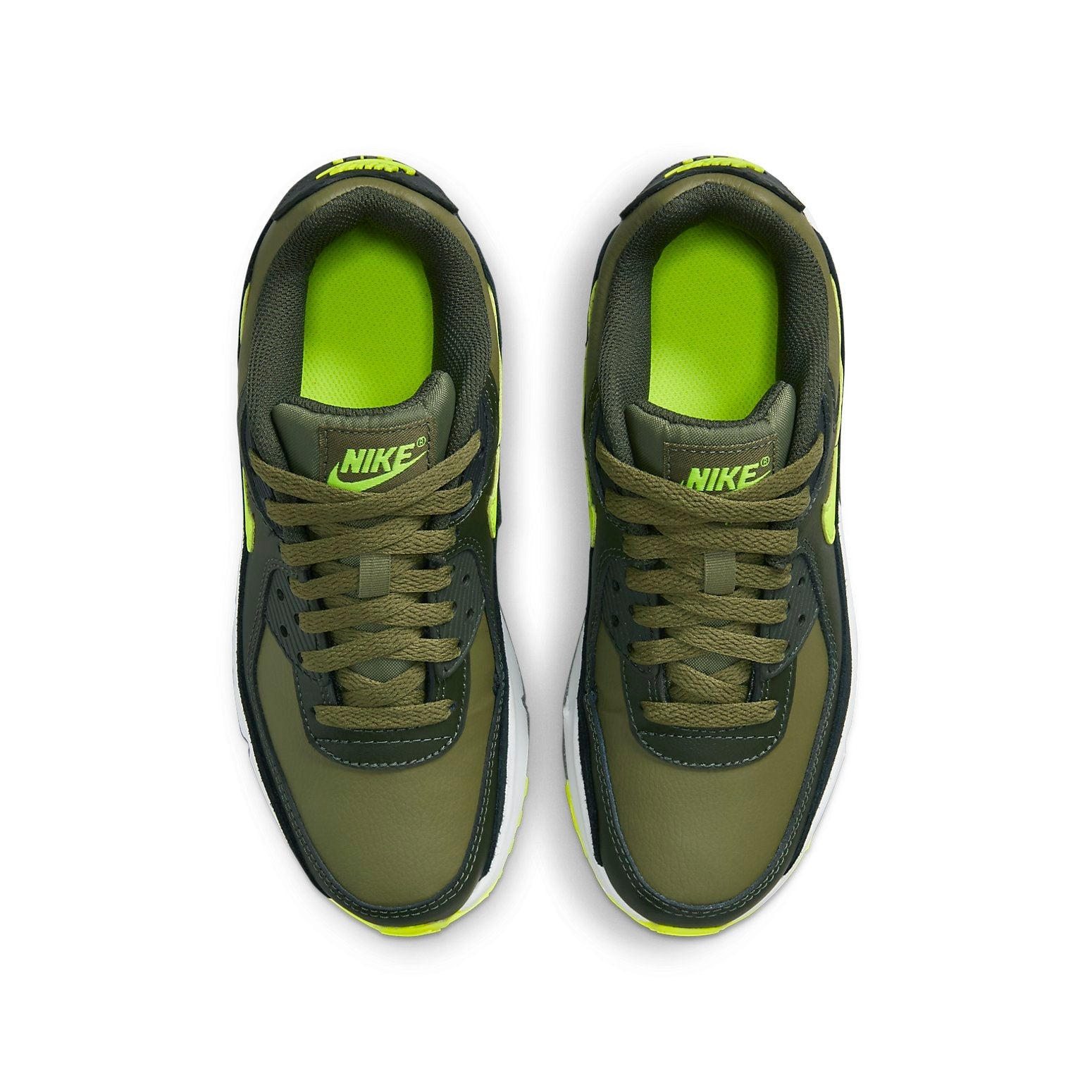 (GS) Nike Air Max 90 Leather 'Medium Olive Volt' DV3607-200