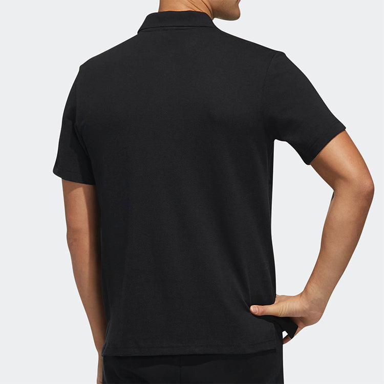 adidas Series Athleisure Casual Sports Short Sleeve polo Black DW4683