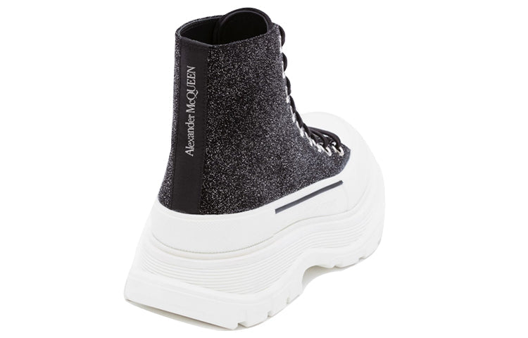 (WMNS) Alexander McQueen Tread Slick Boot 'Galaxy Black' 633900WHW571027