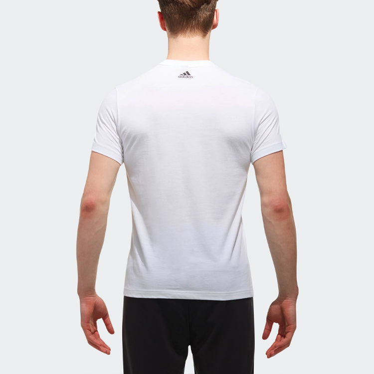 adidas Logo Round Neck Short Sleeve White CX4989