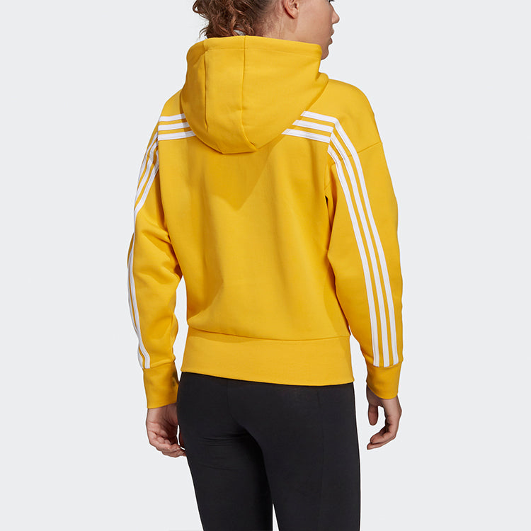 (WMNS) adidas 3s Dk Fz S Hd Knit Sports Jacket Gold Color GC6953