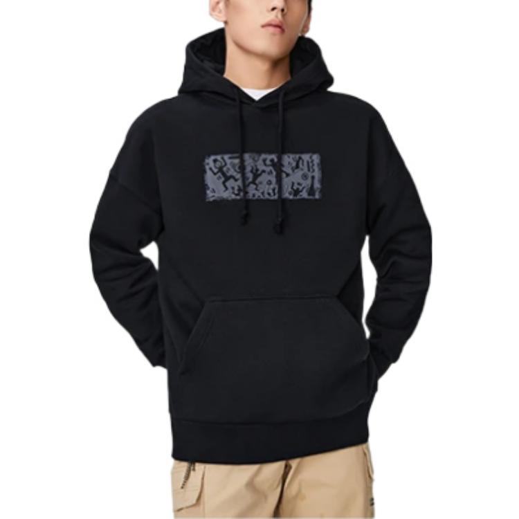Li-Ning Graphic Hoodie 'Black' AWDSB43-1