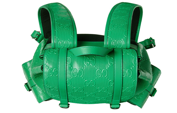 Gucci GG Printing Embossing Backpack Green 625770-1W3BN-3776