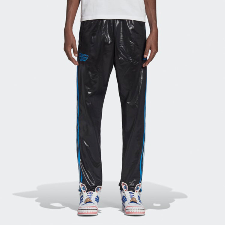Men's adidas originals x Kerwin Frost Crossover Side Stripe Bright Straight Casual Pants/Trousers Black HB4932