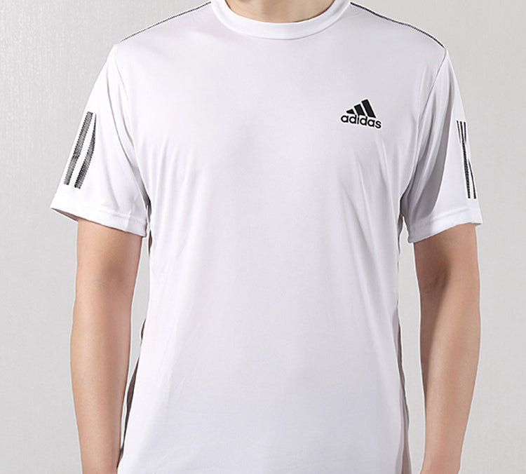 Men's adidas Club 3str Short Sleeve White T-Shirt DP2875