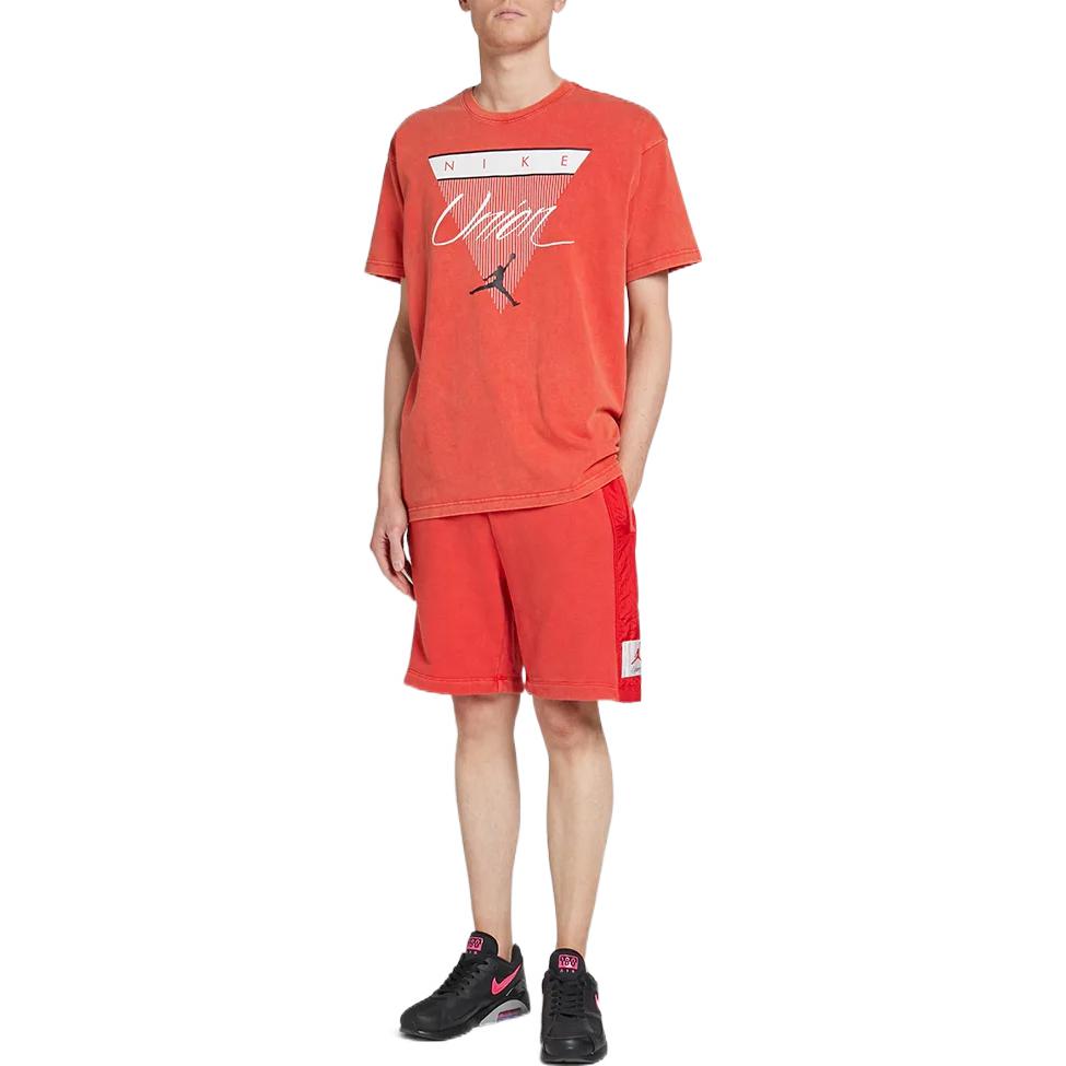 Air Jordan x Union Crossover Embroidered Small Flying Man Patch Logo Sports Shorts Red AH3404-657