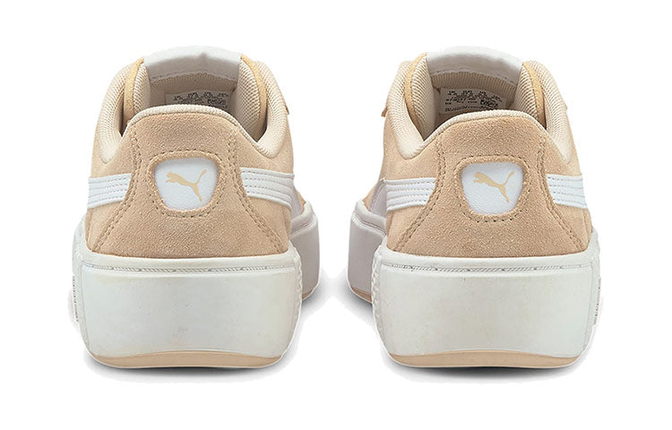 (WMNS) PUMA Smash Platform V2 Suede 'Khaki White' 373037-06