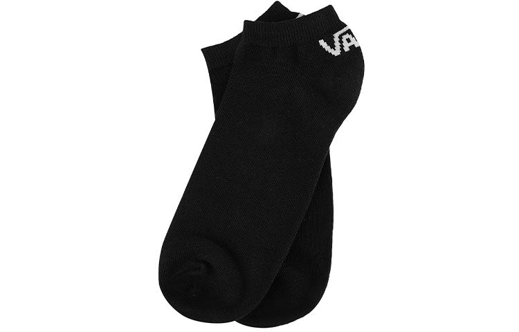 Vans Logo No Show Socks 3 Pack 'Black White' VN0A3QT3BLK