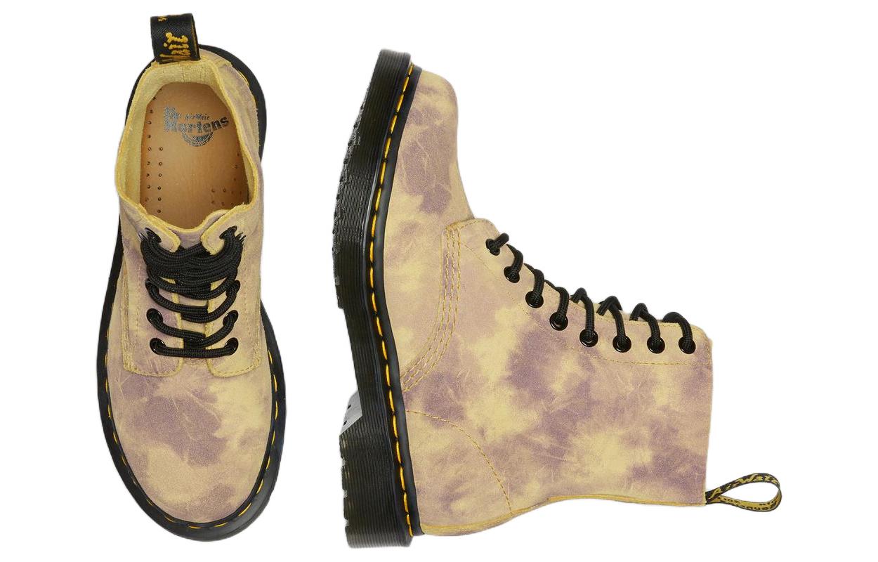 (WMNS) Dr. Martens 1460 Pascal Tie Dye Leather Lace Up Boots 'Burnt Yellow' 27962745