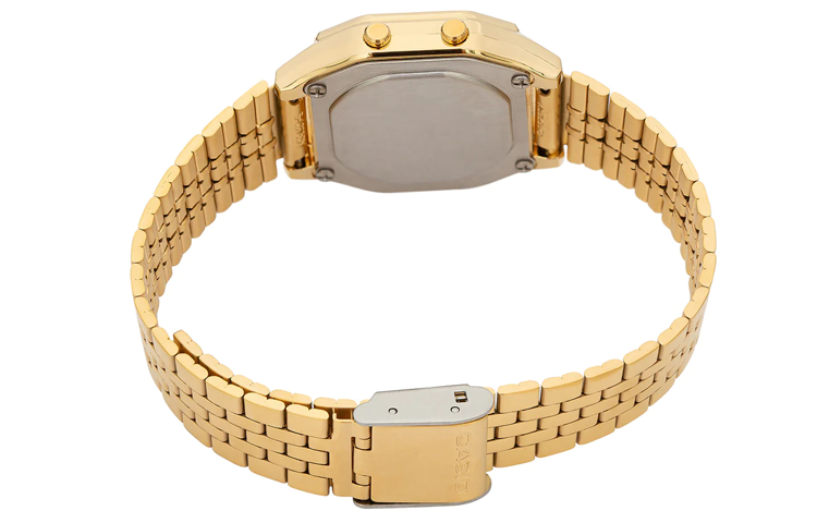 CASIO STANDARD Vintage Dial Steel Link Band en Waterproof Gold Digital LA680WGA-9D