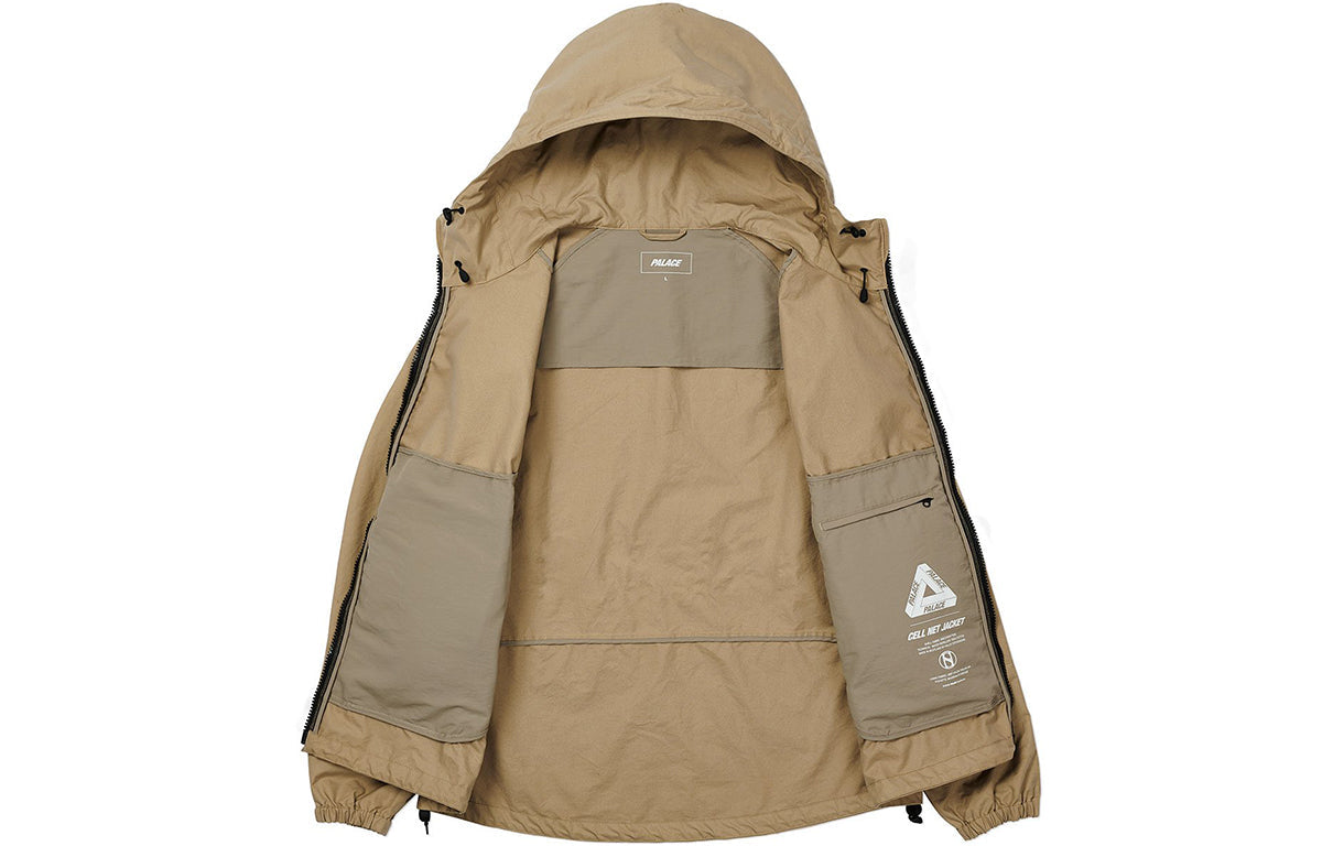 PALACE Cell Net Jacket hooded Unisex Khaki P19JK060