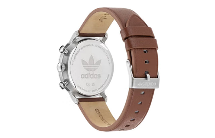 adidas Code 1 Chrono Style Brown Eco Leather Strap Watch 'Brown Green' AOSY225312I