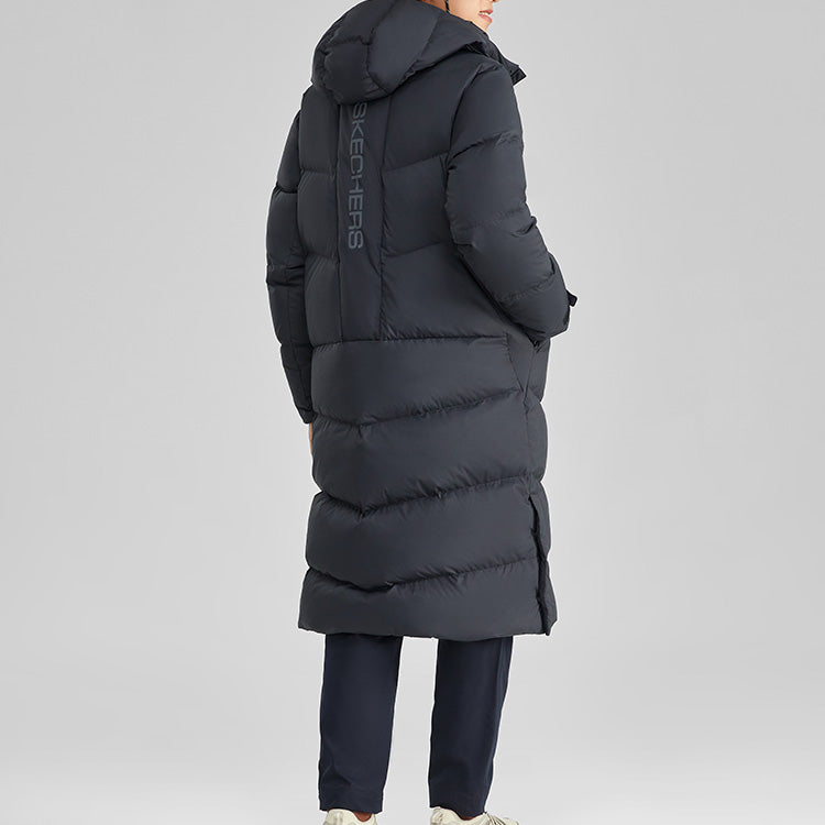 Skechers Casual Long Down Jacket 'Black' L423M140-03B6