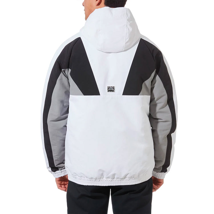 Men's Vans Contrast Color Stitching hooded Athleisure Casual Sports Jacket White VN0A49K2YB2