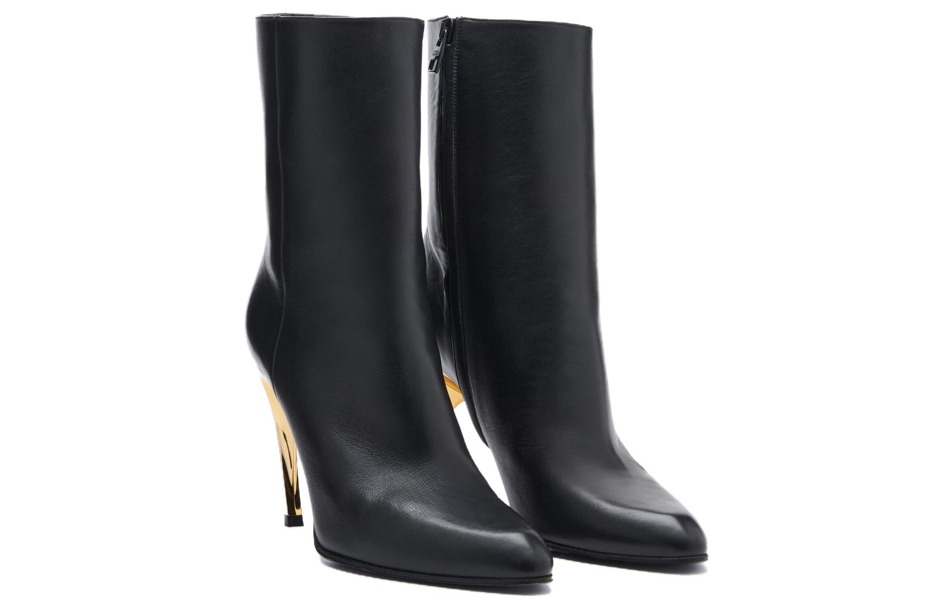 (WMNS) Alexander McQueen Armadillo Leather Ankle Boots 'Black Silver' 780676WIEG21399