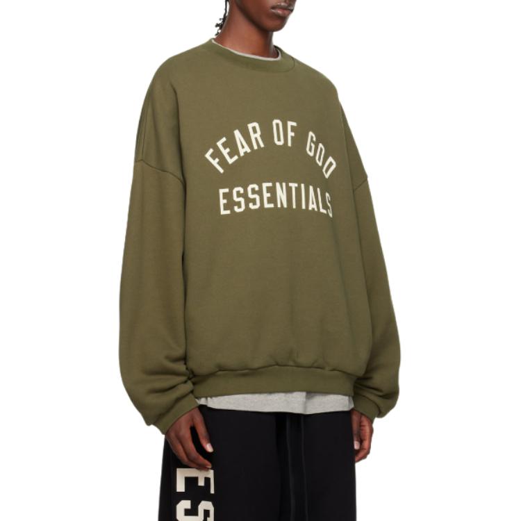 Fear of God Essentials Fleece Crewneck 'Military' 192BT246265F