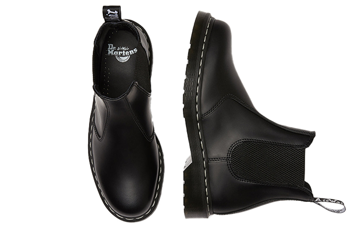 Dr.Martens 2976 White Stitch Leather Chelsea Boots 'Black' 26257001