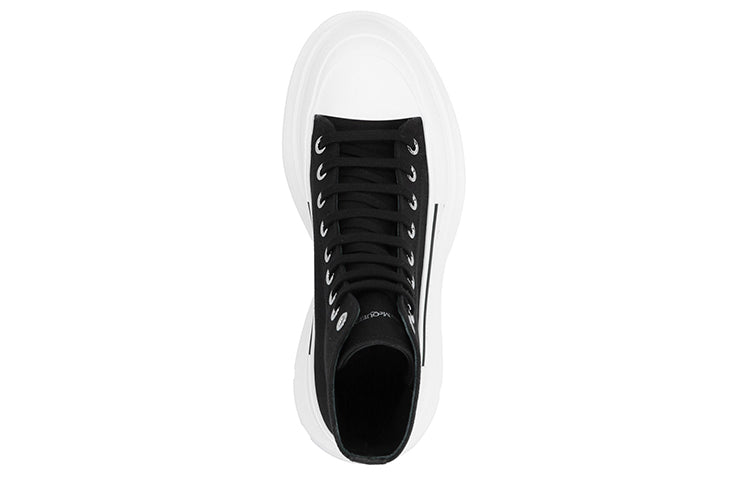 (WMNS) Alexander McQueen Tread Slick Lace Up Boot 'Black White' 611706W4MV21070