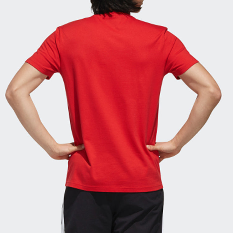 adidas neo M Cs Ris Tee Sports Short Sleeve Red EJ7068