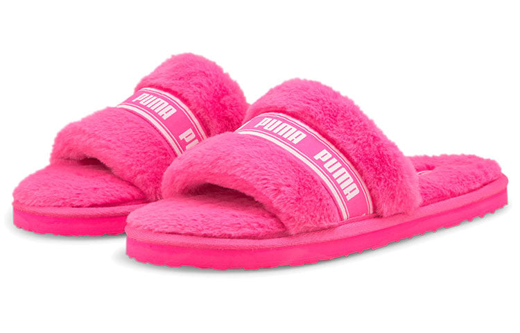 (WMNS) PUMA Fluff Slides 'Fluo Pink' 384937-03