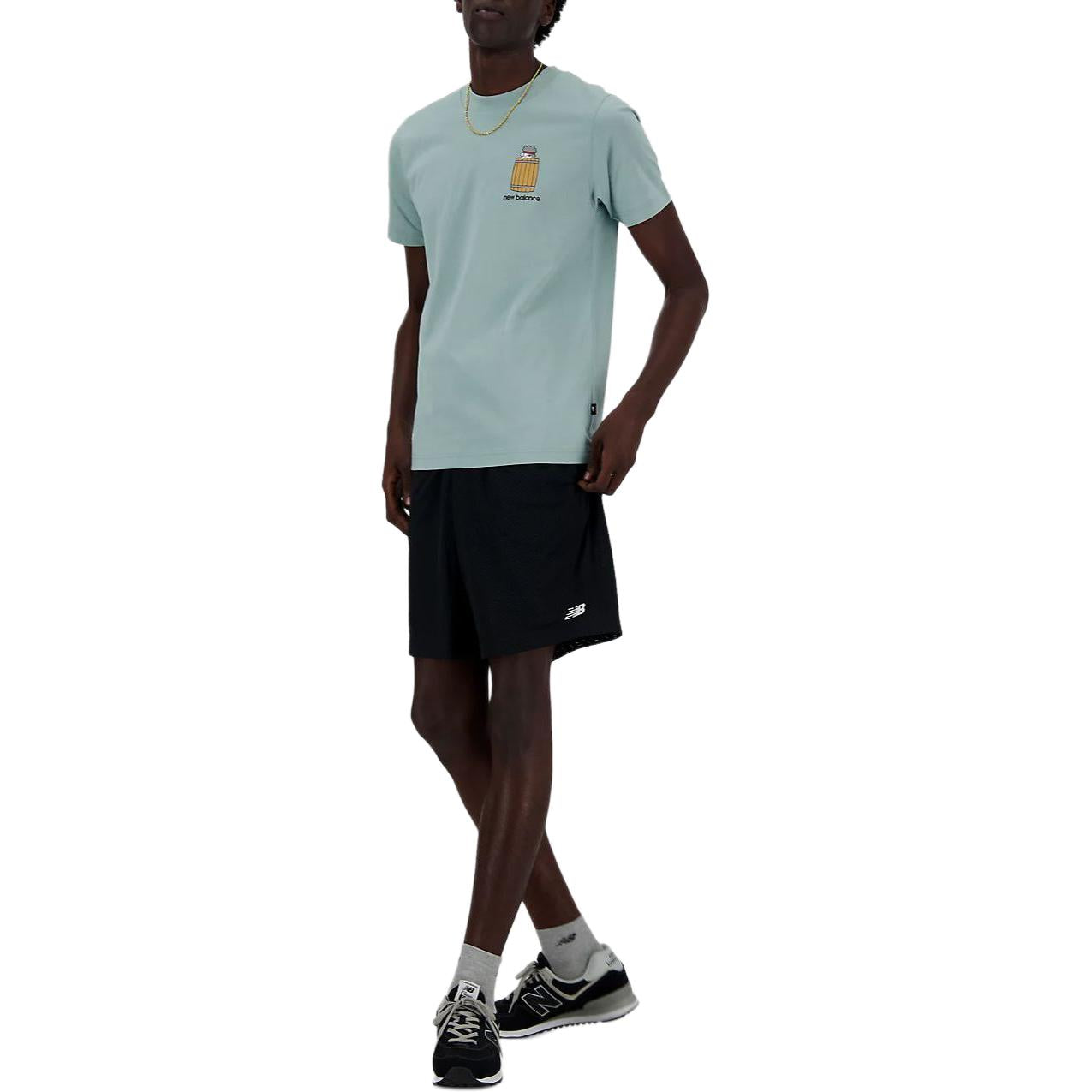 New Balance Sport Essentials Barrel Runner T-Shirt Asia Sizing 'Blue' MT41596SAM