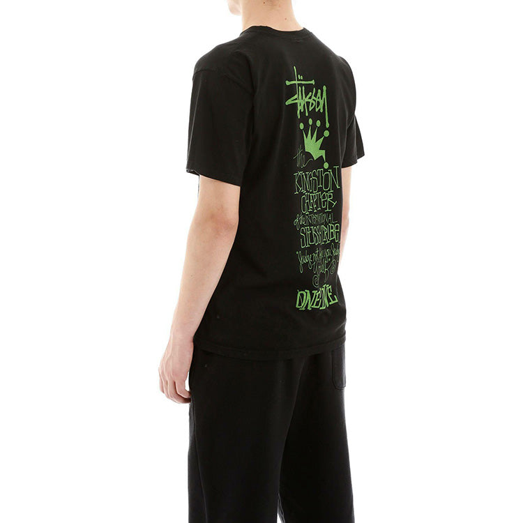 Stussy Kingston Tee Crown Short Sleeve Unisex Black 1904440-BLACK