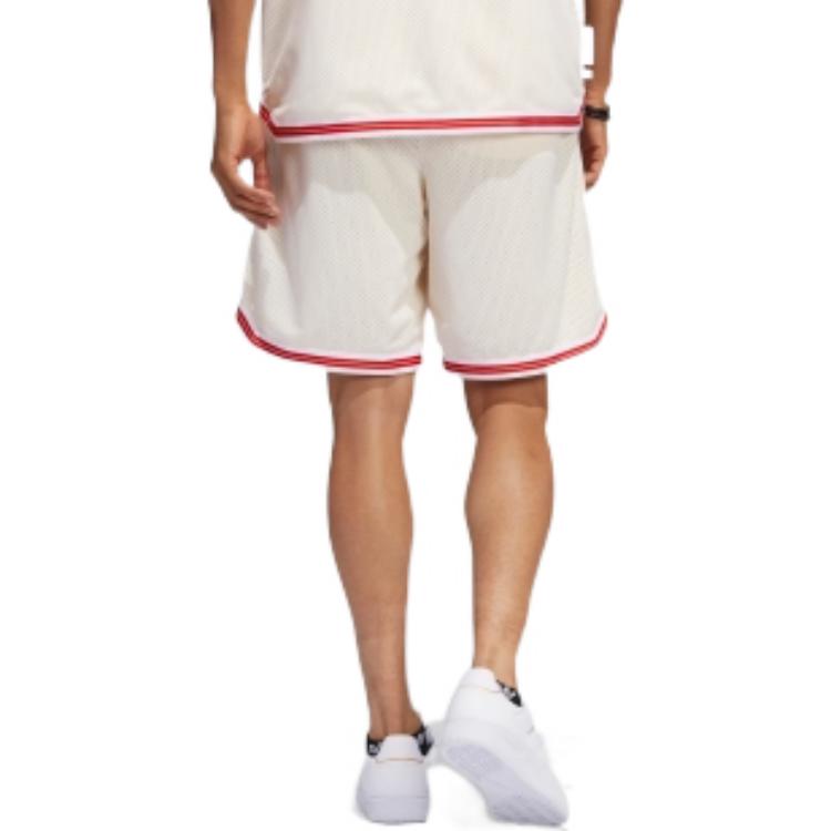 Men's adidas Stripe Logo Printing Straight Casual Pants/Trousers Japanese Version Creamy White HC2195