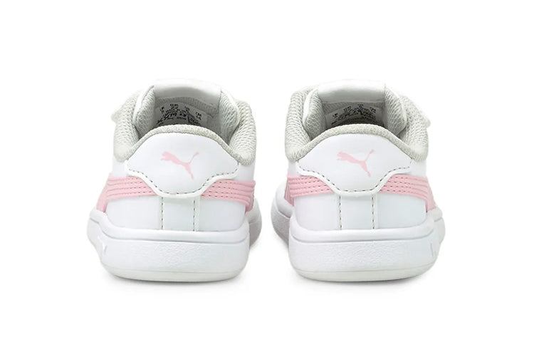 (TD) PUMA Smash v2 Leather Velcro 'White Pink Lady' 365174-28