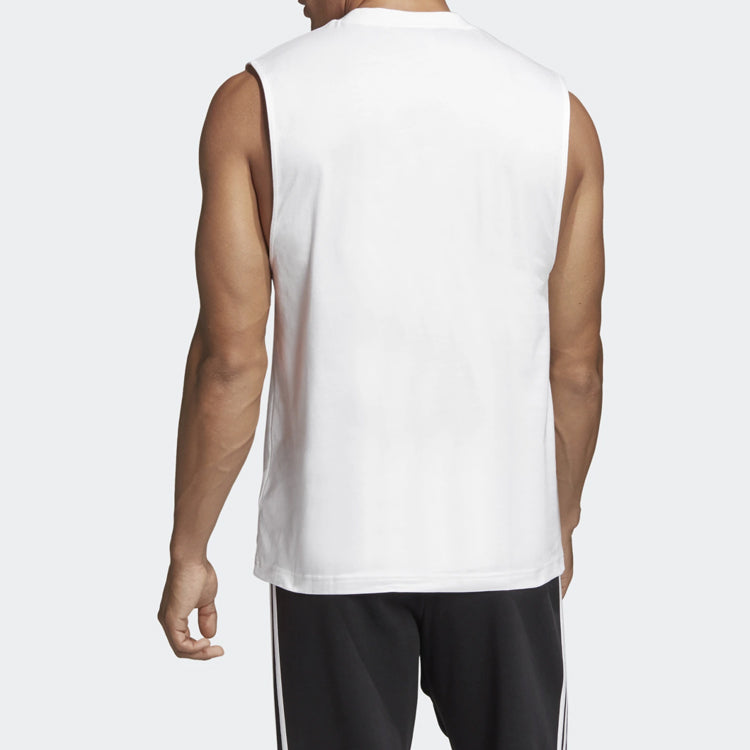 Men's adidas Sports Stylish Round Neck White Vest DQ1458