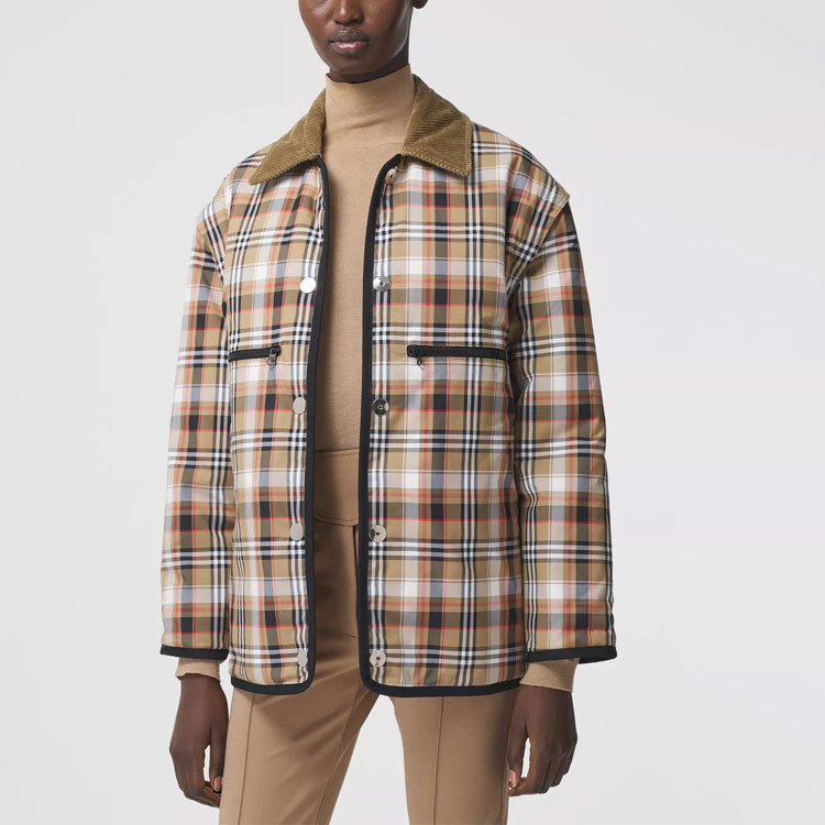 Burberry Sleeve Double Sided Logo Jacket White 80370381