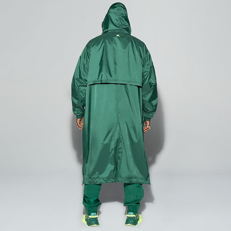 adidas originals x IVY PARK Crossover Solid Color Stripe Long Hooded Jacket Couple Style Green GM8669