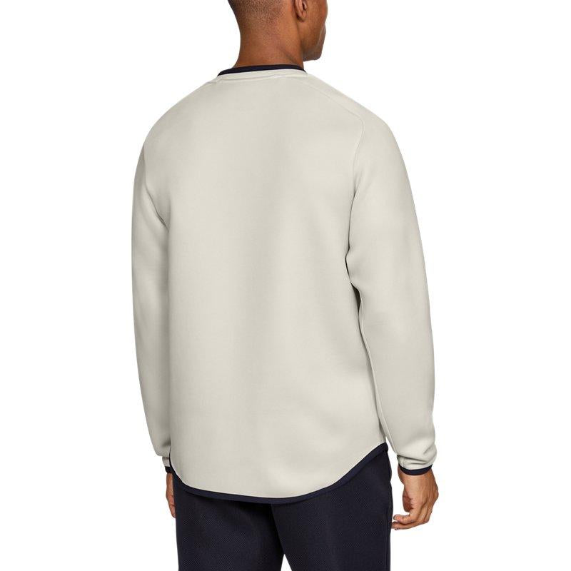 Men's Under Armour Move Training Sports Round Neck Pullover White 1354973-110