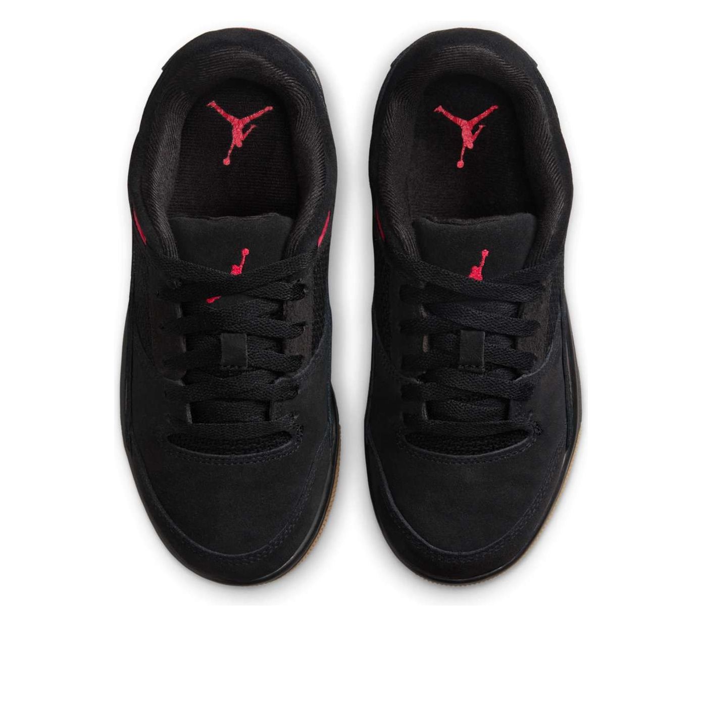 (GS) Air Jordan Flight Court 'Black Gum Medium Brown Varsity Red' HF3333-001