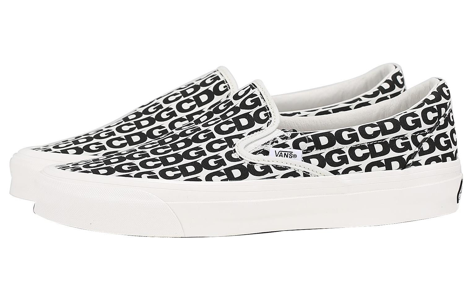 Vans COMME des GARCONS x OG Classic Slip-On 'CDG Print - Blanc De Blanc' VN0A32QNUY6