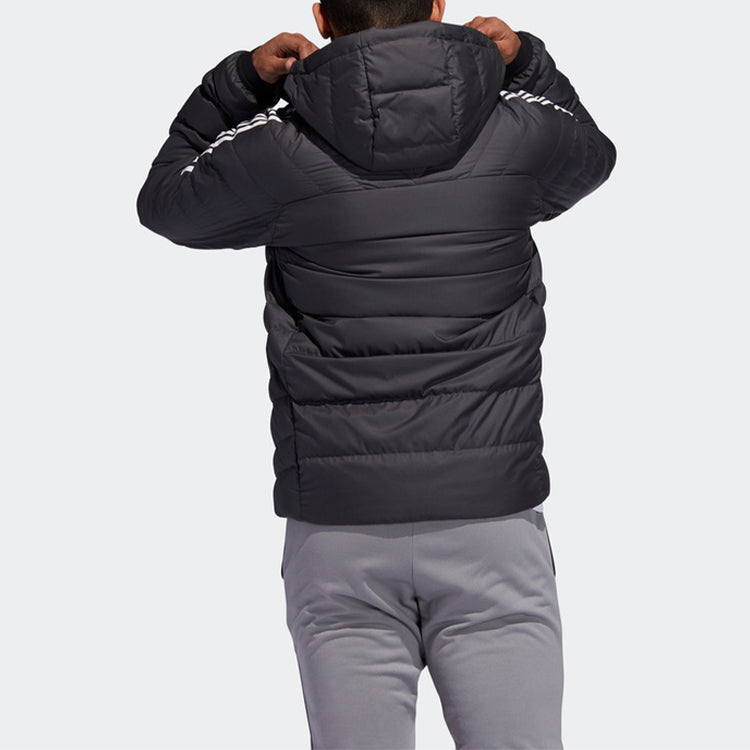 adidas Tmac Down Jkt Basketball Training Sports hooded Stay Warm Down Jacket Black EI9712