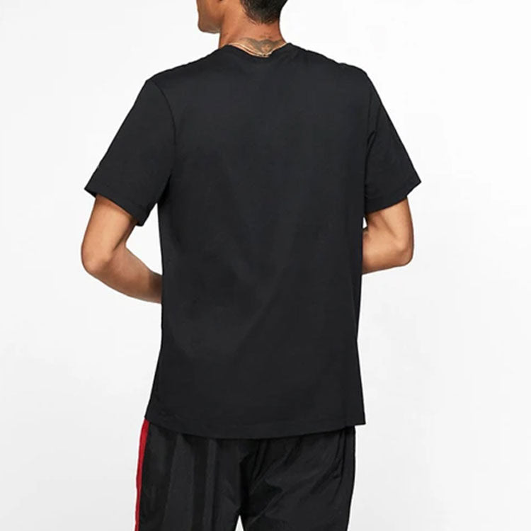 Air Jordan Remastered Photo Tee Classic Printing Round Neck Short Sleeve Black AT8936-010