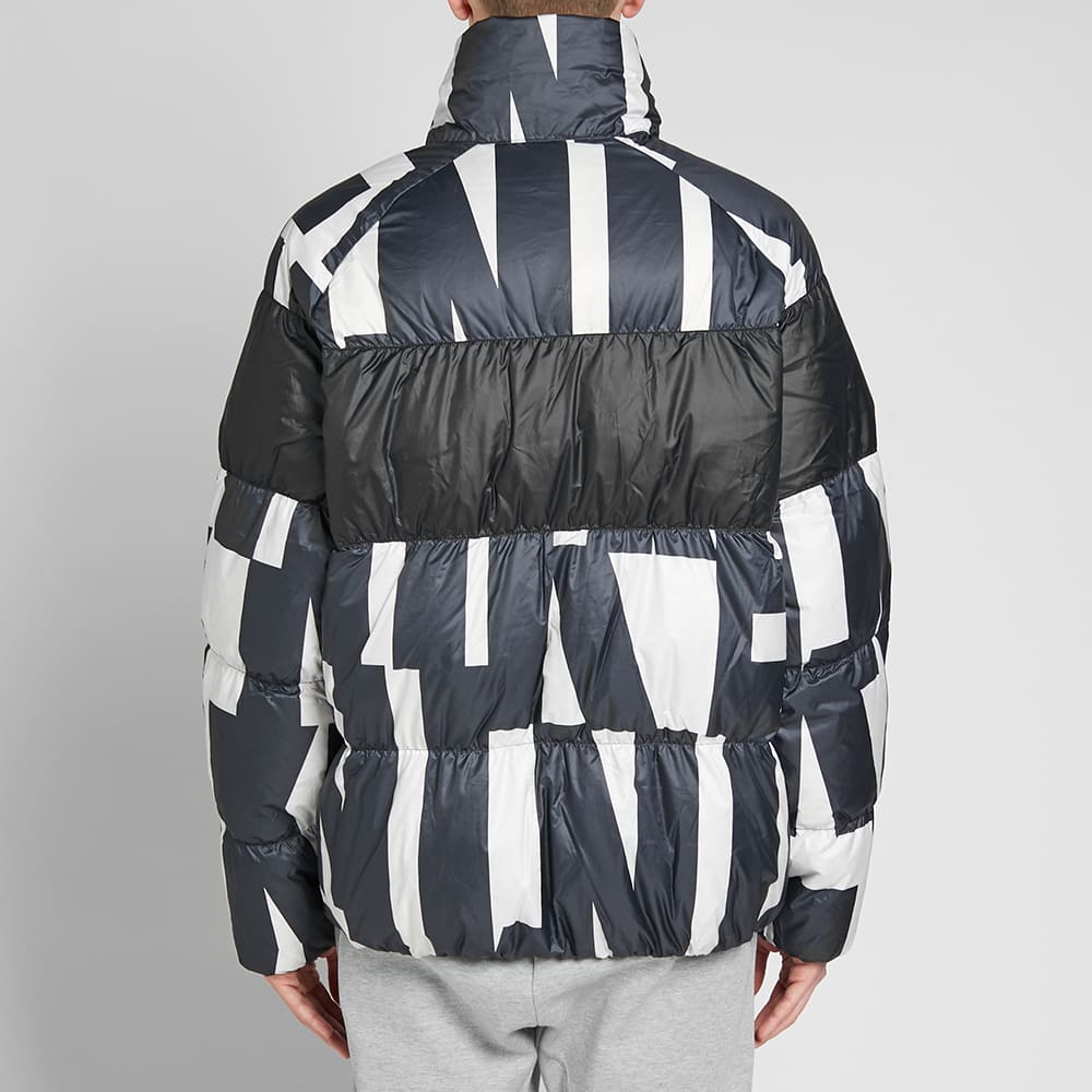 Nike Windproof Stay Warm Printing Stand Collar Down Jacket Black 928889-121