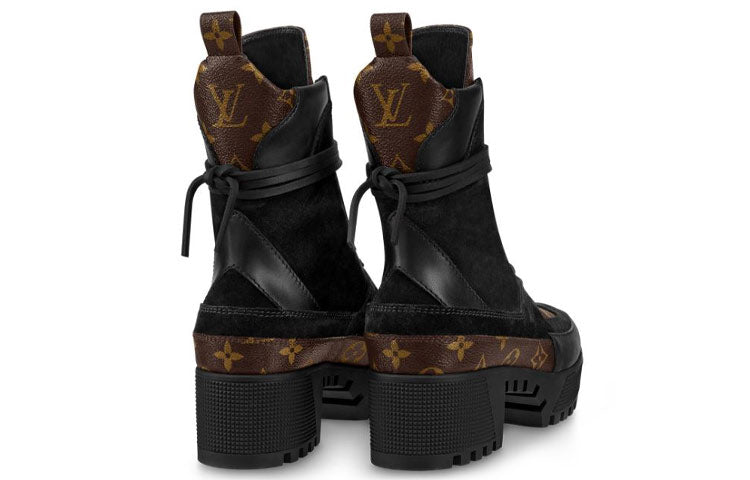 (WMNS)  LOUIS VUITTON shoes Martin boots 'Black Brown' 1A4XXV