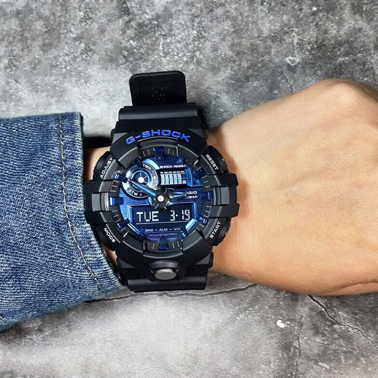 CASIO G-Shock Analog-Digital 'Black Blue' GA-710-1A2PR