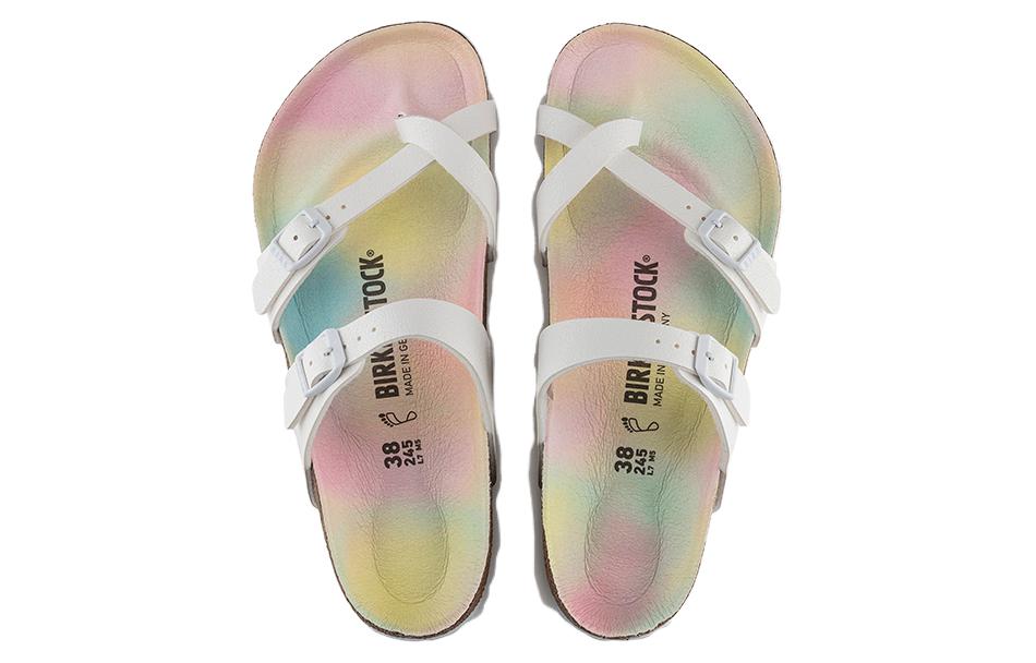 Birkenstock Mayari Vegan Birko-Flor Nubuck Sandals 'White' 1021187
