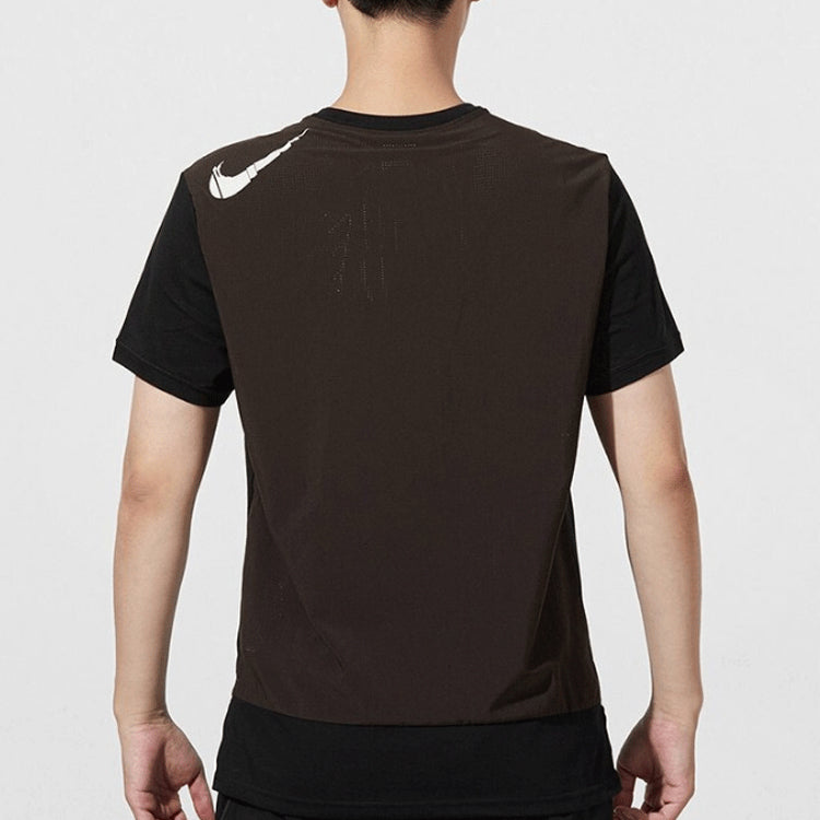 Nike Dri-FIT Running Training Quick Dry Breathable Round Neck Short Sleeve Black DD1968-010