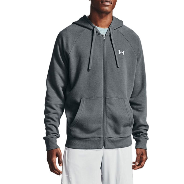 Men's Under Armour Casual Sports hooded logo Long Sleeves Jacket Gray 1357106-012