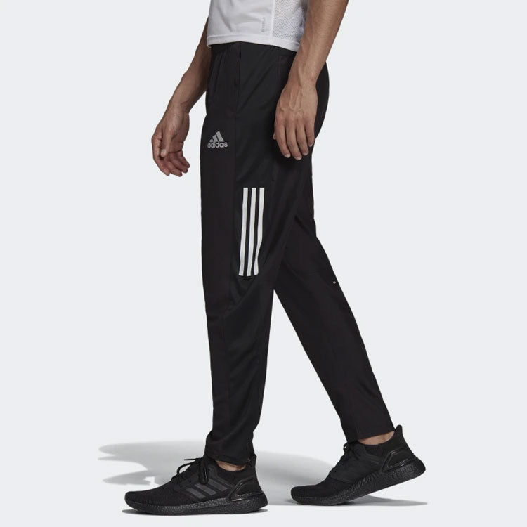 Men's adidas Logo Sports Running Long Pants/Trousers Black H13238