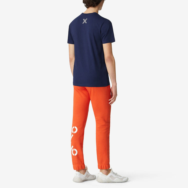 Men's KENZO SS21 Sports Round Neck Short Sleeve Blue FB55TS0254SJ-77
