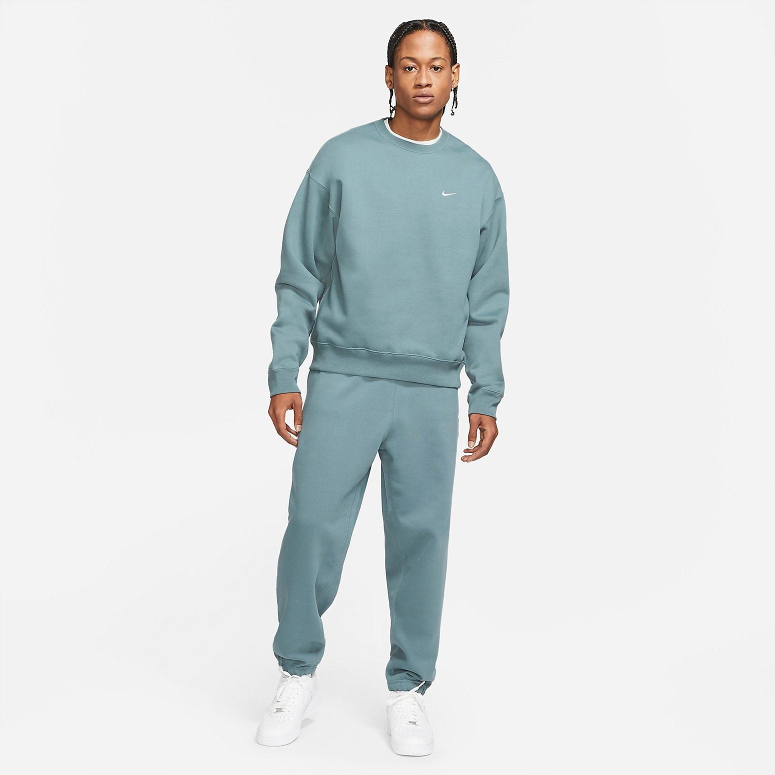 Nike Lab Solo Swoosh Fleece Crew Sweatshirt 'Teal' CV0554-387
